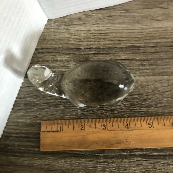 Vtg Clear Glass Dinosaur Figurine Paperweight - Picture 7 of 11